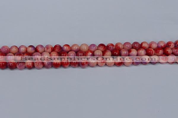 CMJ619 15.5 inches 8mm round rainbow jade beads wholesale