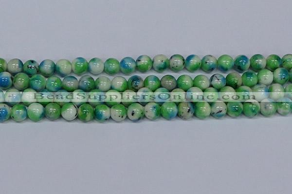 CMJ628 15.5 inches 12mm round rainbow jade beads wholesale