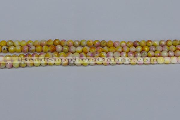 CMJ695 15.5 inches 6mm round rainbow jade beads wholesale