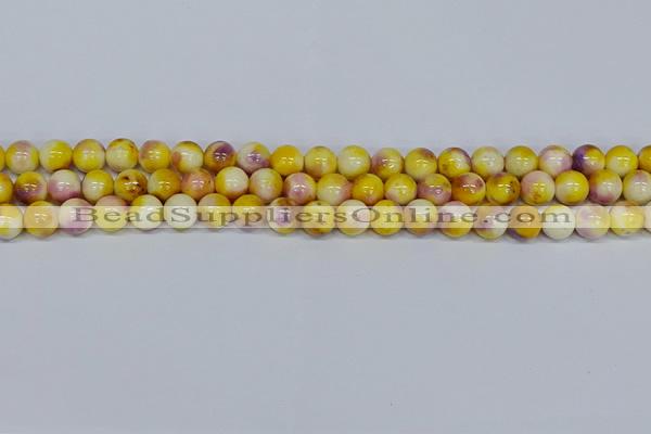 CMJ697 15.5 inches 10mm round rainbow jade beads wholesale