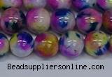 CMJ712 15.5 inches 12mm round rainbow jade beads wholesale