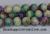 CMJ717 15.5 inches 8mm round rainbow jade beads wholesale