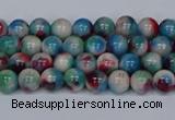 CMJ729 15.5 inches 4mm round rainbow jade beads wholesale