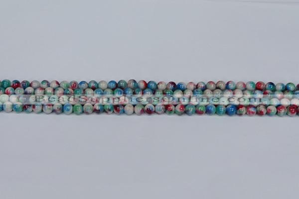 CMJ729 15.5 inches 4mm round rainbow jade beads wholesale