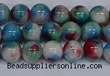 CMJ731 15.5 inches 8mm round rainbow jade beads wholesale