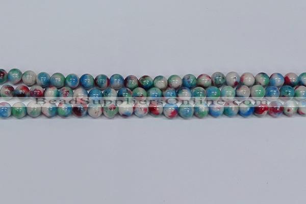 CMJ731 15.5 inches 8mm round rainbow jade beads wholesale