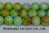 CMJ738 15.5 inches 8mm round rainbow jade beads wholesale