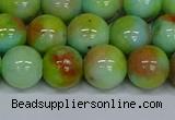 CMJ740 15.5 inches 12mm round rainbow jade beads wholesale