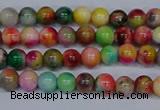 CMJ750 15.5 inches 4mm round rainbow jade beads wholesale