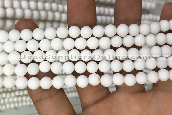 CMJ801 15.5 inches 6mm round matte Mashan jade beads wholesale