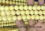 CMJ808 15.5 inches 10mm round matte Mashan jade beads wholesale