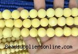 CMJ809 15.5 inches 12mm round matte Mashan jade beads wholesale