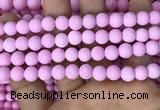 CMJ812 15.5 inches 8mm round matte Mashan jade beads wholesale