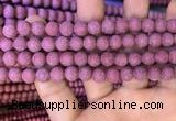 CMJ832 15.5 inches 8mm round matte Mashan jade beads wholesale