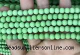 CMJ841 15.5 inches 6mm round matte Mashan jade beads wholesale