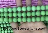 CMJ843 15.5 inches 10mm round matte Mashan jade beads wholesale