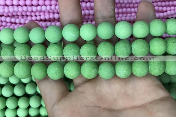 CMJ843 15.5 inches 10mm round matte Mashan jade beads wholesale