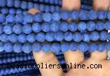 CMJ847 15.5 inches 8mm round matte Mashan jade beads wholesale