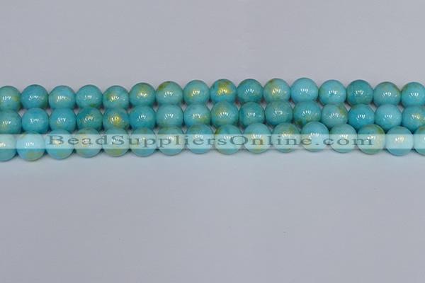 CMJ967 15.5 inches 8mm round Mashan jade beads wholesale