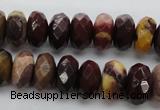 CMK121 15.5 inches 7*10mm faceted rondelle mookaite beads wholesale