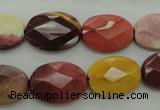 CMK155 15.5 inches 13*18mm faceted oval mookaite beads wholesale