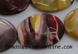 CMK158 15.5 inches 25*35mm faceted oval mookaite beads wholesale