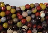 CMK211 15.5 inches 6mm faceted round mookaite gemstone beads