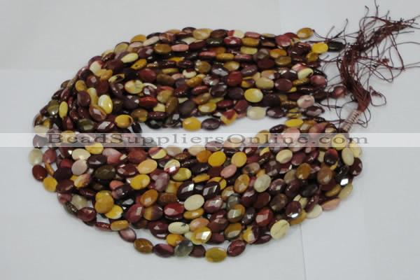 CMK23 15.5 inches 10*14mm faceted oval mookaite beads wholesale