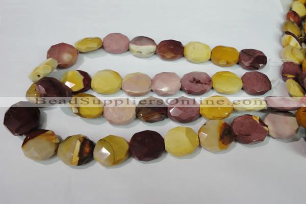 CMK237 15.5 inches 21*23mm faceted nuggets mookaite gemstone beads