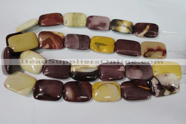 CMK268 15.5 inches 22*30mm rectangle mookaite gemstone beads