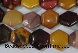 CMK278 15.5 inches 12*12mm hexagon mookaite gemstone beads