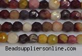 CMK316 15.5 inches 4mm faceted round mookaite gemstone beads