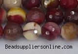 CMK319 15.5 inches 10mm faceted round mookaite gemstone beads