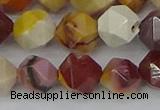 CMK327 15.5 inches 12mm faceted nuggets mookaite gemstone beads