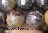 CMK341 15.5 inches 12mm faceted round AB-color mookaite beads