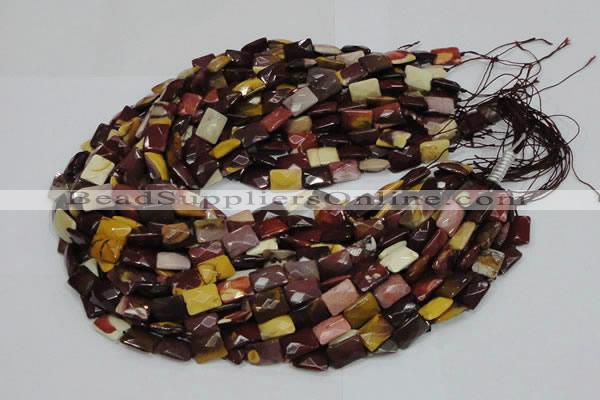 CMK37 15.5 inches 10*14mm faceted rectangle mookaite beads wholesale