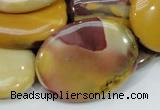 CMK76 15.5 inches 30*40mm oval mookaite gemstone beads wholesale