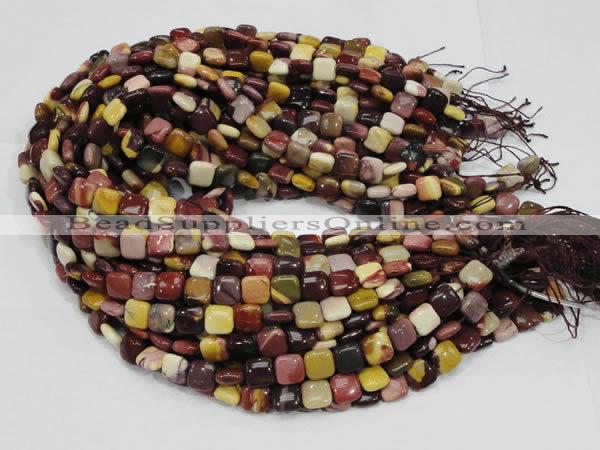 CMK77 15.5 inches 10*10mm square mookaite gemstone beads wholesale