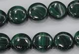 CMN101 15.5 inches 16mm flat round natural malachite beads wholesale