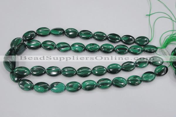 CMN103 15.5 inches 12*16mm oval natural malachite beads wholesale