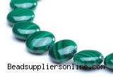 CMN110 15.5 inches 10mm flat round natural malachite beads