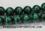 CMN154 AA grade 14mm round natural malachite beads Wholesale