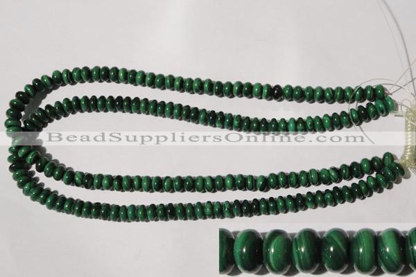 CMN205 15.5 inches 5*8mm rondelle natural malachite beads wholesale