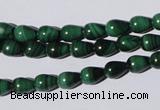 CMN217 15.5 inches 6*8mm teardrop natural malachite beads wholesale