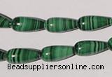 CMN220 15.5 inches 7*15mm teardrop natural malachite beads wholesale