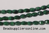 CMN222 15.5 inches 4*6mm faceted rice natural malachite beads