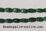 CMN223 15.5 inches 5*9mm faceted rice natural malachite beads