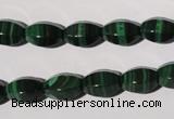 CMN225 15.5 inches 8*12mm faceted rice natural malachite beads