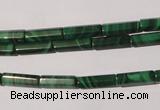 CMN241 15.5 inches 4*13mm faceted tube natural malachite beads