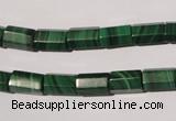 CMN242 15.5 inches 6*10mm faceted tube natural malachite beads